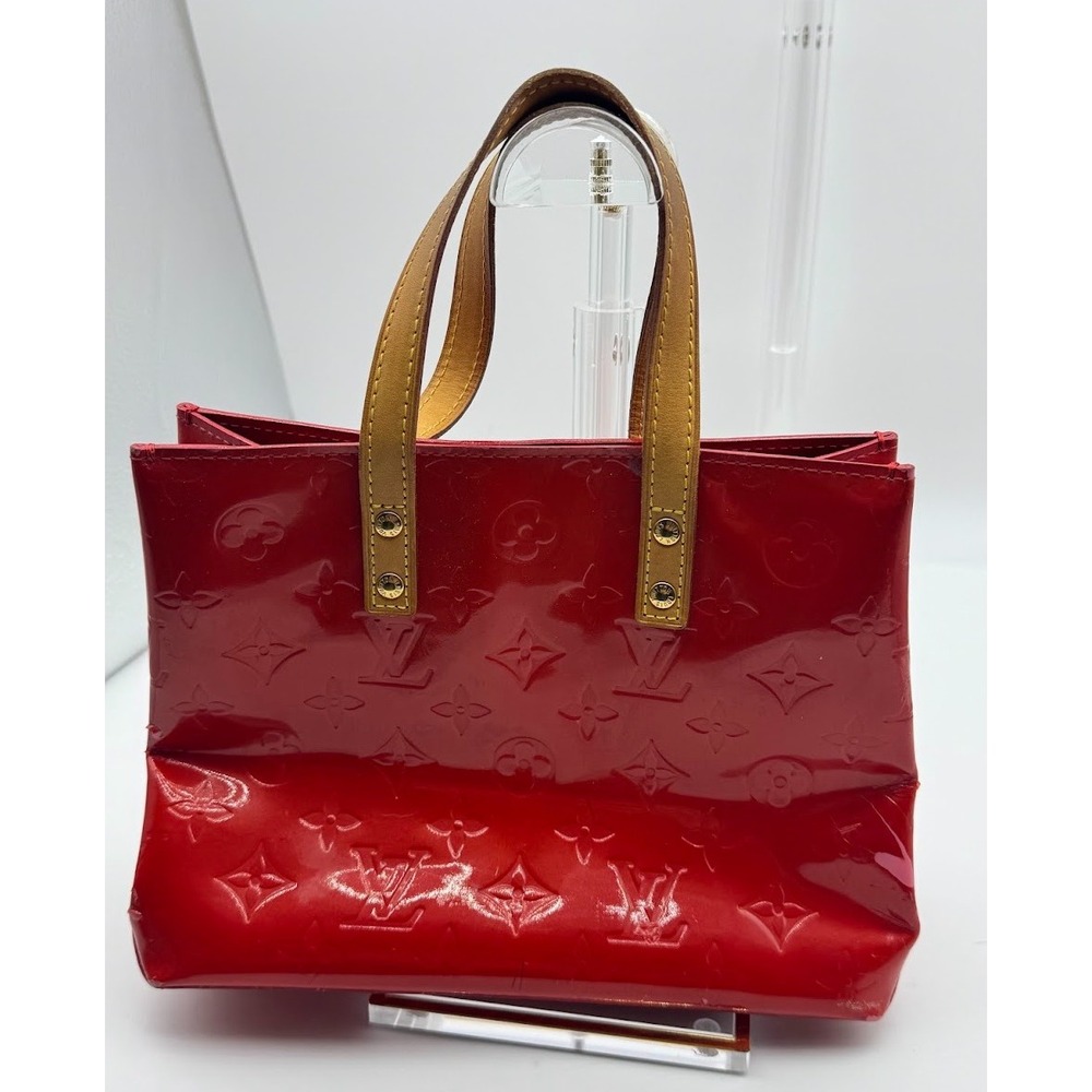 Louis Vuitton Monogram Vernis Reade PM Tote Bag Red Pomme D'Amour M91990
